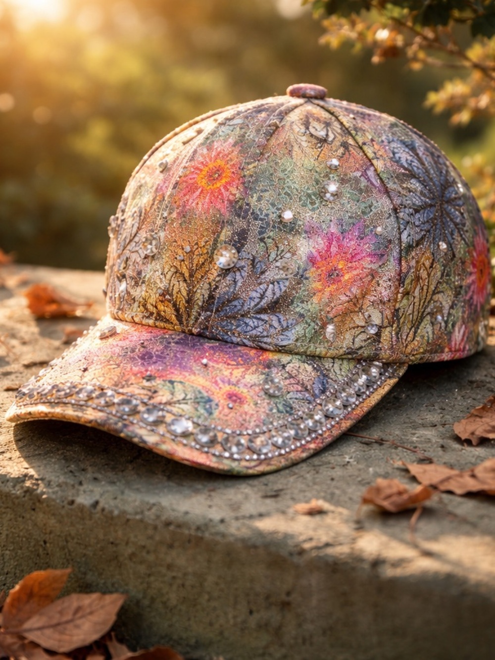 Colorful Floral Baseball Cap 🧢